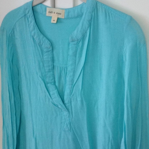 Cloth and Stone Aqua color tunic xs - Picture 3 of 4